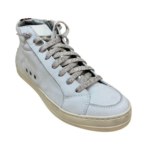 NEW P448 Skate Reflector High Top Leather Sneakers 37 / 7 with Box Multicolor - Picture 1 of 11